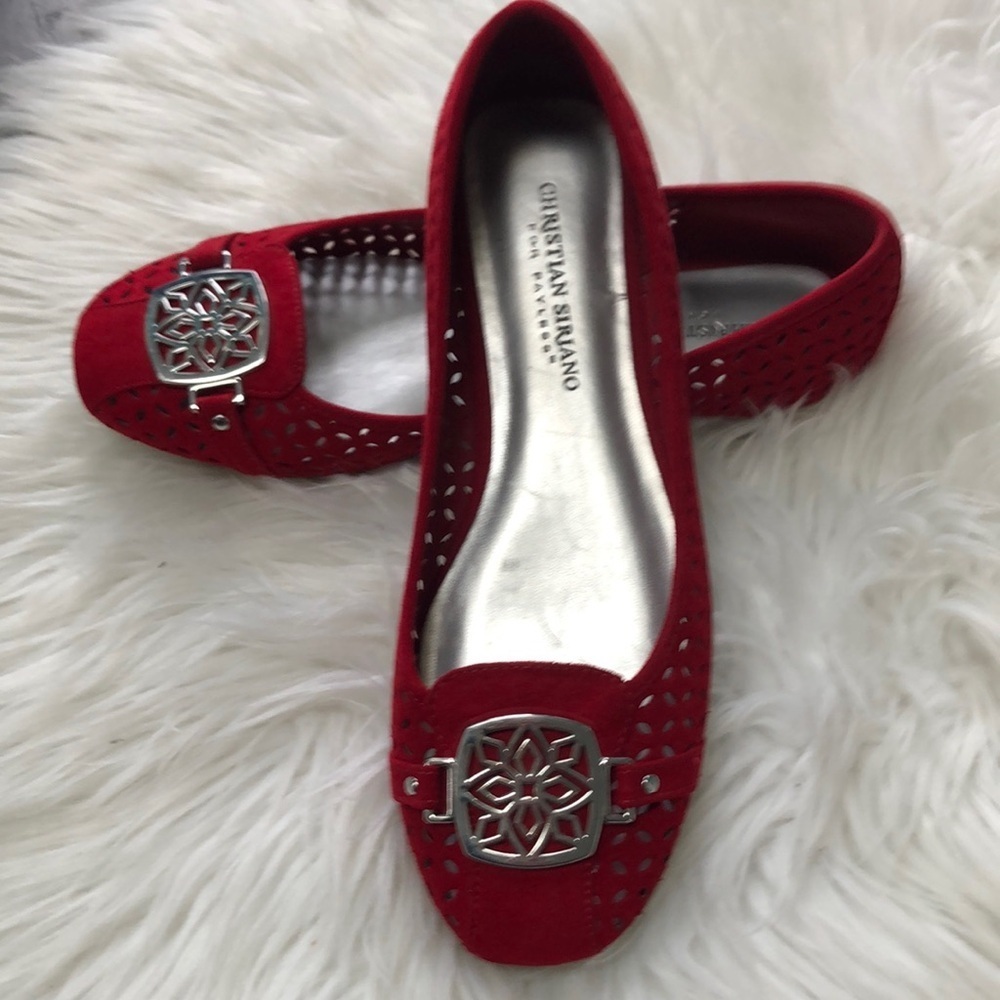 Christian Soriano summer Red Flats size 8